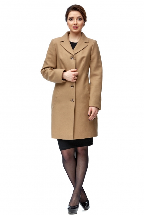 Женское пальто из текстиля с воротником 8011978
