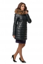 Женское кожаное пальто из натуральной кожи с капюшоном, отделка енот 8013021-2