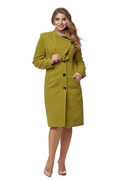Женское пальто из текстиля с воротником 8016046