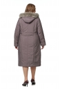 Женское пальто из текстиля с капюшоном, отделка песец 8016141-3