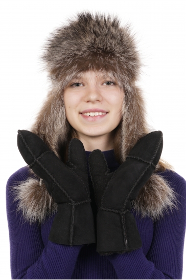 Варежки женские из овчины