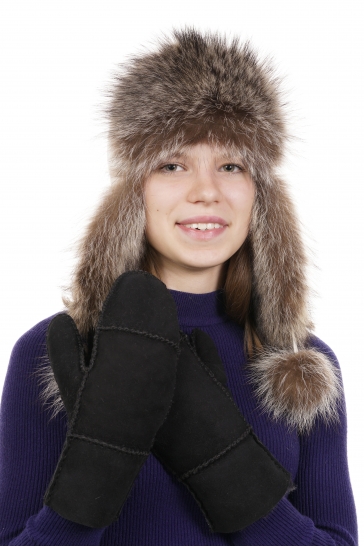 Варежки женские из овчины