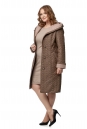 Женское пальто из текстиля с капюшоном 8019513