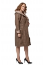 Женское пальто из текстиля с капюшоном 8019513-3