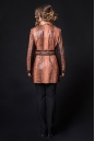 Женское кожаное пальто из натуральной кожи питона с воротником 8020536-3