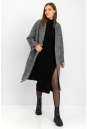 Женское пальто из текстиля с воротником 8022145