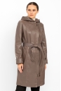 Женское кожаное пальто из натуральной кожи с капюшоном 8022285-2