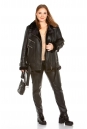 Женская кожаная куртка из эко-кожи с воротником, отделка искусственный мех 8022581-3