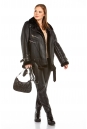 Женская кожаная куртка из эко-кожи с воротником, отделка искусственный мех 8022581-4