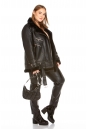 Женская кожаная куртка из эко-кожи с воротником, отделка искусственный мех 8022581-5