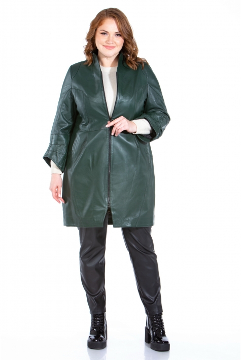 Женское кожаное пальто из натуральной кожи с воротником 8022729
